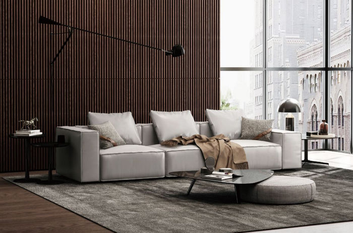 Sofa 4 Sitzer Big XXL Couch Sofas Couchen Wohnzimmer Design Viersitzer Leder