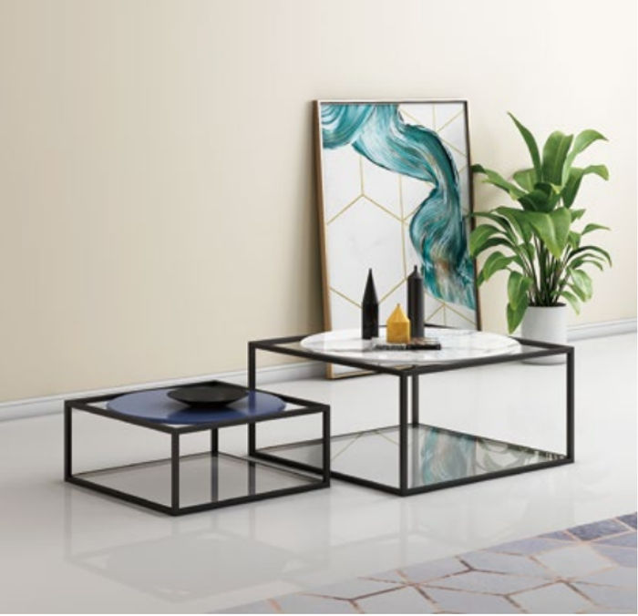 Doppel Set 2x Couchtisch Kaffeetisch Beistelltisch Design Wohnzimmertisch Tische
