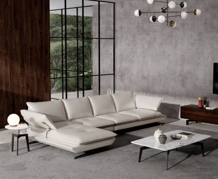 Ecksofa Sofa Couch Polster Wohnlandschaft Eck Sofas Garnitur L Form Beige Neu