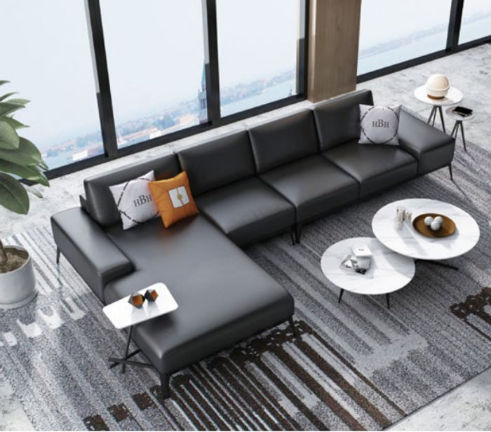 Ecksofa Polster Garnitur Wohnlandschaft L Form Designer Sofa Couch Textil Stoff