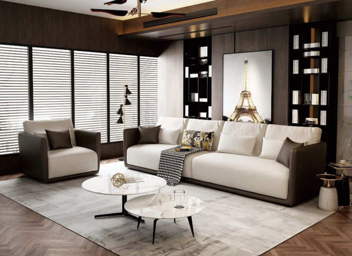 Komplett Set Sofagarnitur 4+1 Sitz Couch Tisch Design Wohnlandschaft 2tlg Set