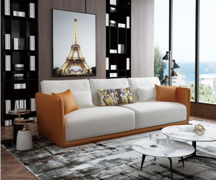 Sofa 4 Sitzer mit Couchtisch Big XXL Couch Sofas Couchen Wohnzimmer Design 2tlg.