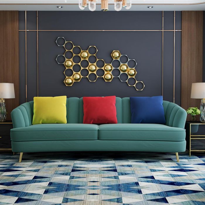 Couch Samt Textil Wohnzimmer Sofa Couchen Klassische Dreisitzer xl Polster Stoff