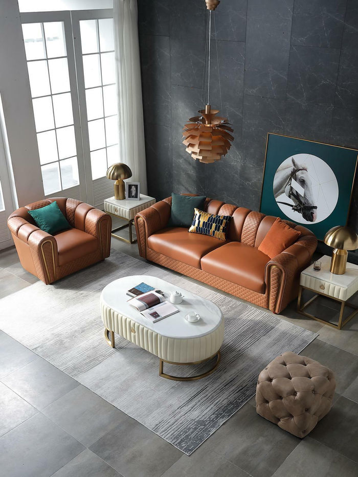 Sofagarnitur 3+1 Sitzer Klassische Wohnlandschaft Sofas Couchen Polster Sofa Neu