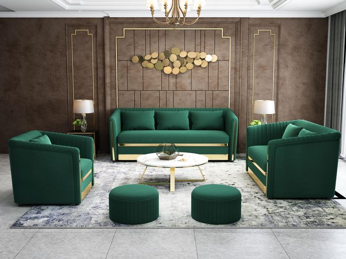 Sofagarnitur 3+2+1 Sitzer Ledersofa Couch Wohnlandschaft Garnitur Design Modern
