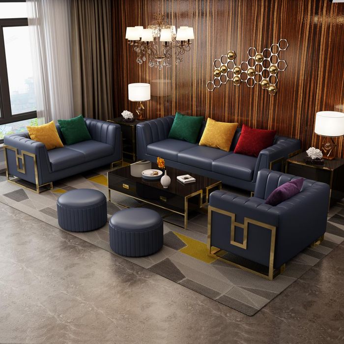 Ledersofa Sofagarnitur 3+2 Sitzer Set Garnitur Polstersofa Couch Sofa Couch Neu