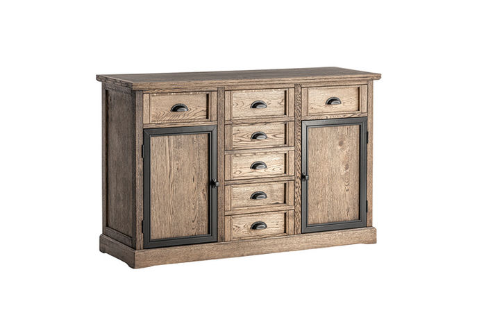 Konsolentisch Braun Holz Schublade Regal Beistelltisch Anrichte Kommode Möbel