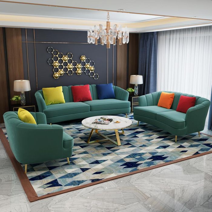 Komplett Set Sofagarnitur 3+2+1 Sitzer Design Sofa Couch Wohnlandschaft Gruppe