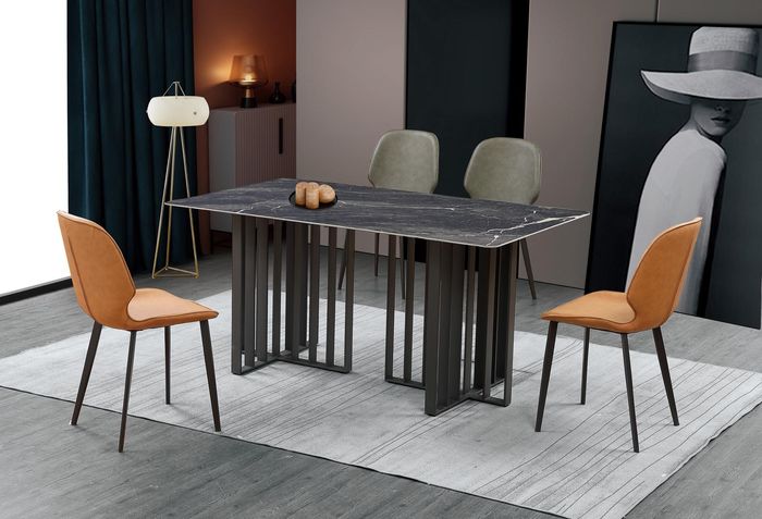 Tisch Stuhl Esszimmer Möbel Lehnstuhl Set Garnitur Gruppe Tische 5tlg. Sitz Neu