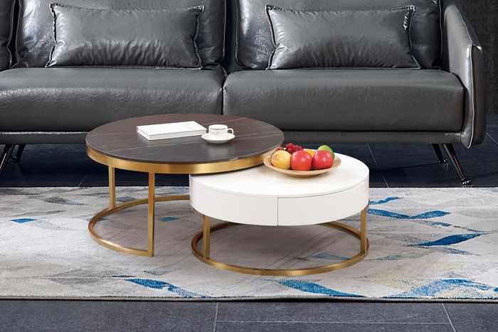 Set 2x Couchtisch Kaffeetisch Beistelltisch Designer Wohnzimmertisch Tische Neu