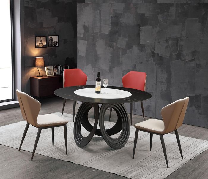 Esstisch Tisch Gruppe Esszimmer Wohnzimmer Garnitur Holz Design Tische 135x135cm