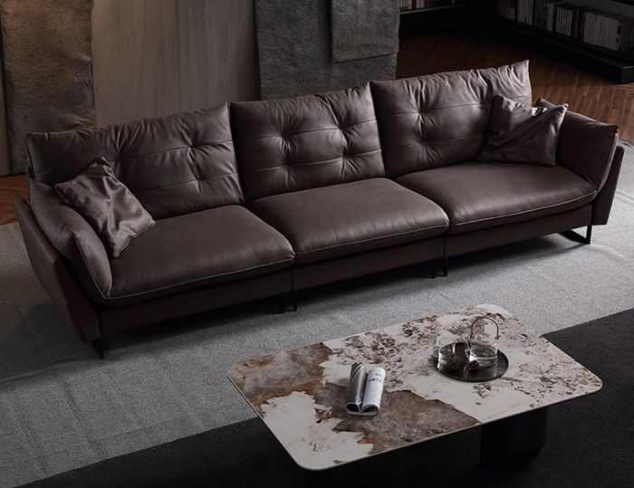 Sofa 4 Sitzer Sofas Luxus Kunstleder Couchen big Polster 260cm Designer Möbel