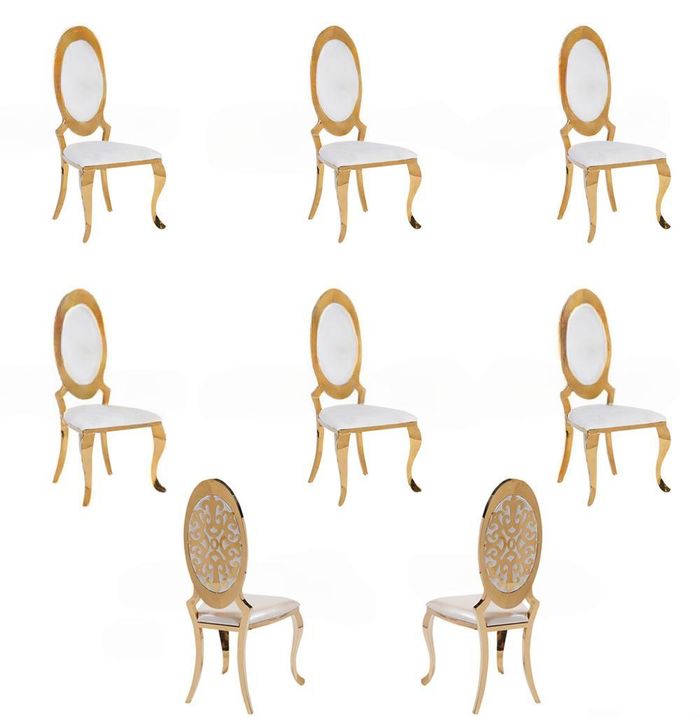Stuhl 6x Gruppe Sessel Stühle Set Luxus Textil Neu Esszimmer
