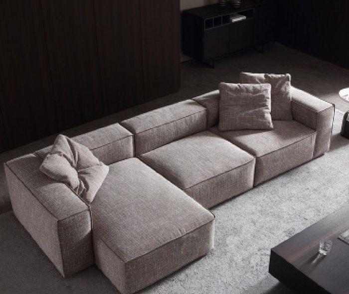Design Polsterung Textil Modern Elegant Design Stoff Ecksofa L-Form Couch Möbel