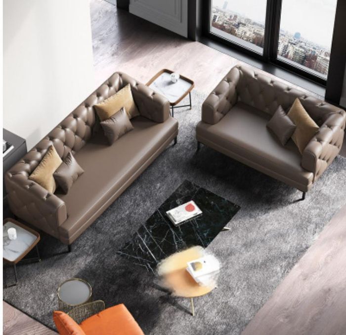 Sofagarnitur 3+2 Sitzer Set Design Sofas Polster Couchen Leder Relax Garnituren