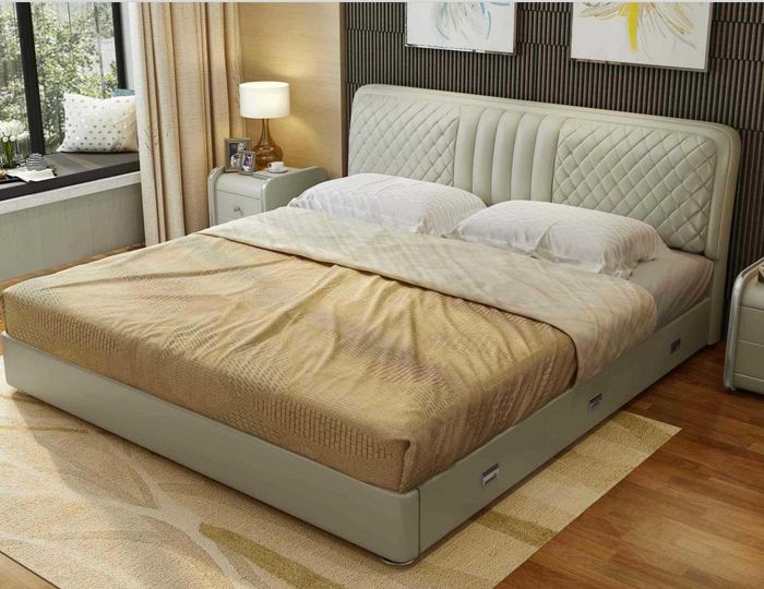 Stoff Design Bett Doppel Betten Luxus Ehe Modernes Hotel Gestell Schlaf Zimmer