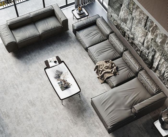 Ecksofa Sofa Couch Polster Wohnlandschaft Eck Sofas Garnitur L Form Grau Neu