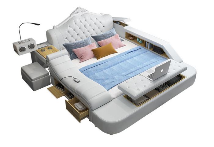 Multifunktion Bett Betten Ehebett Doppelbett Polsterbett Schlafzimmer 180x200cm