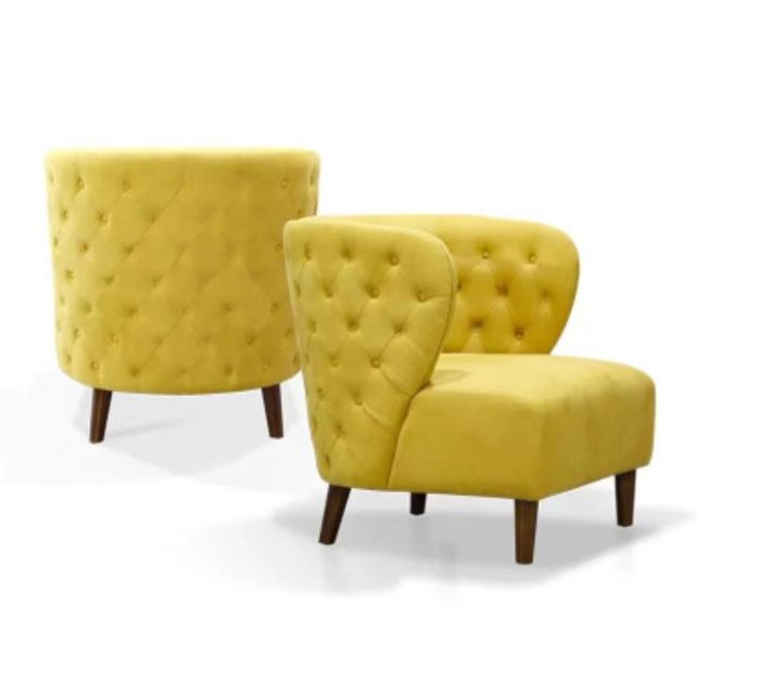 Gelb Chesterfield Sessel xl Textil Stoff Couchen Kreative Möbel Neu Sofas Club