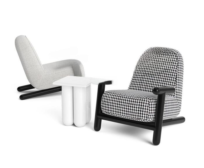 Luxus Design Möbel Moderner Design Sessel 63*80cm Textil Wohnzimmer Lounge Neu