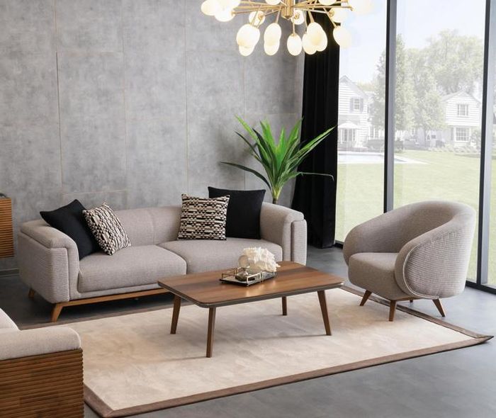 Couchgarnitur Sofa 3 Sitzer Sessel Couchtisch Polstercouch Stoffsofa