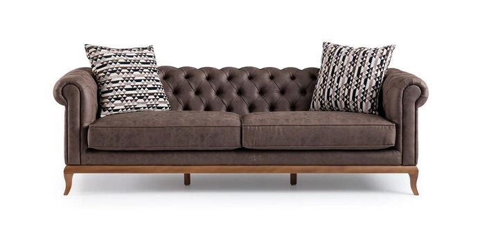 Sofa 3 Sitzer 3er Couch Loungesofa Polstersofa Kunstleder Chesterfield