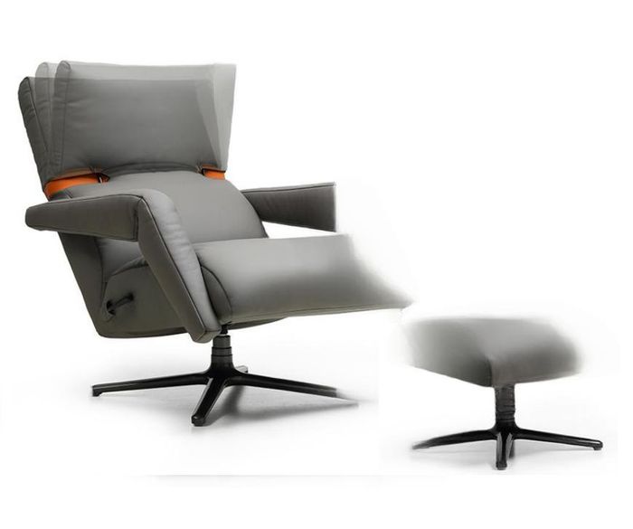 Luxus Sessel Möbel Club Lounge Relax Kunstleder Einrichtung Wohnzimmer