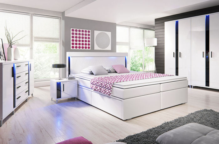 Design Schlafzimmer Garnituren Komplett Schrank Bett Kommode Nachttisch Modern