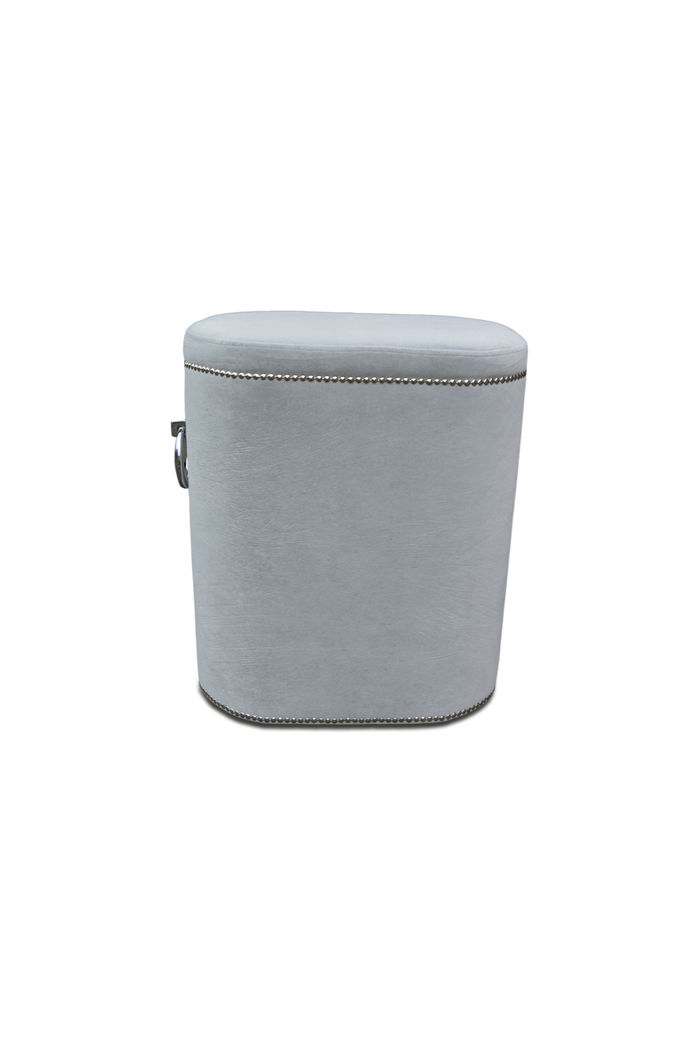 Fußhocker Ottomane Puff mit Klopfer Textil Hocker Polster Ottoman Pouf