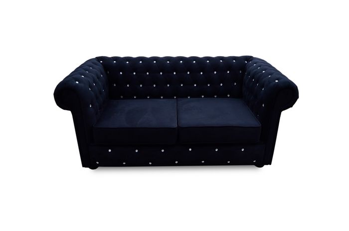 Großer Chesterfield-Sofa aus Leder in klassischem Braun
