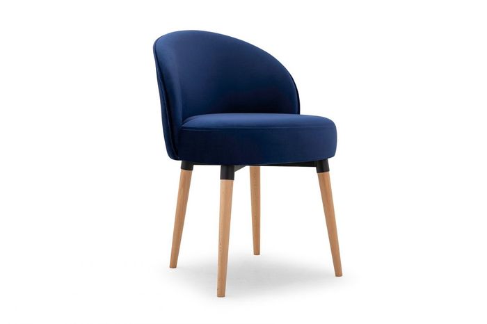 Blauer Sessel Stuhl Design Polsterstuhl Stühle Esszimmerstuhl Bürostuhl Modern