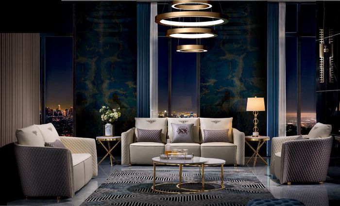 Sofagarnitur Set Design Sofas Polster Couchen Leder Relax Moderne 321 Sitzer Neu
