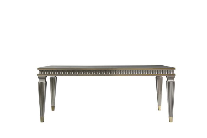 Esstisch Weiß Esszimmer Holz Möbel Design Elegantes Tisch Luxus Stil