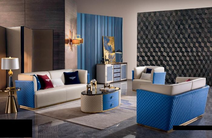Design Sofagarnitur 3+2 Sitzer Set Design Sofas Polster Moderne Couchen Leder