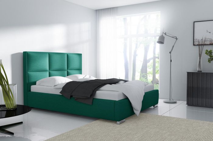 Bett Bettrahmen Grün Doppel Hotel Schlafzimmer Betten Möbel Einrichtung Design