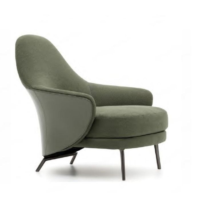 Luxus Sessel gepolsterter Sessel Chaiselongue Wohnzimmer Esszimmer Grün