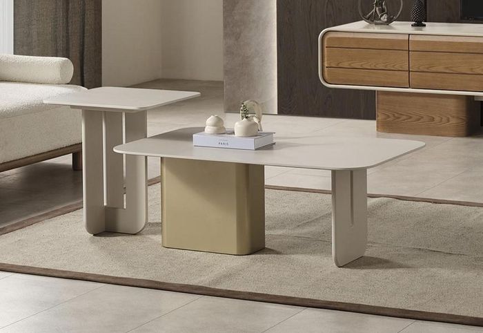 Wohnzimmer Set 2tlg Couchtisch Tisch Beistelltisch Moderne Holzmöbel