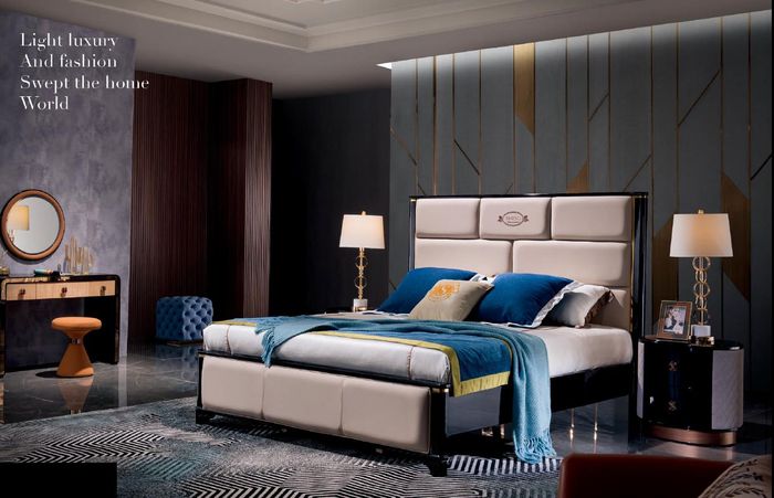 Schlafzimmer Holzbett Echtes Holz Bett Betten Hotel 180x200 Stil Massive Möbel