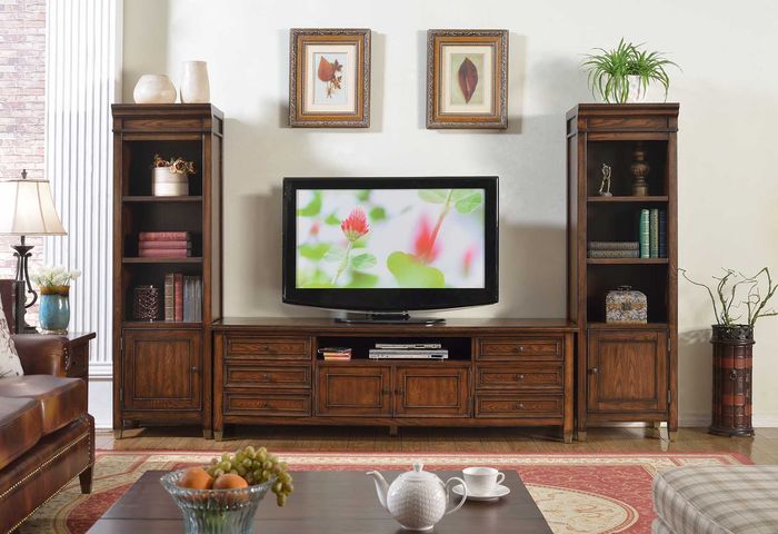 Design Wohnwand Sideboard 2x Vitrine rtv Lowboard Anrichte 3 tlg. Set wohnwände