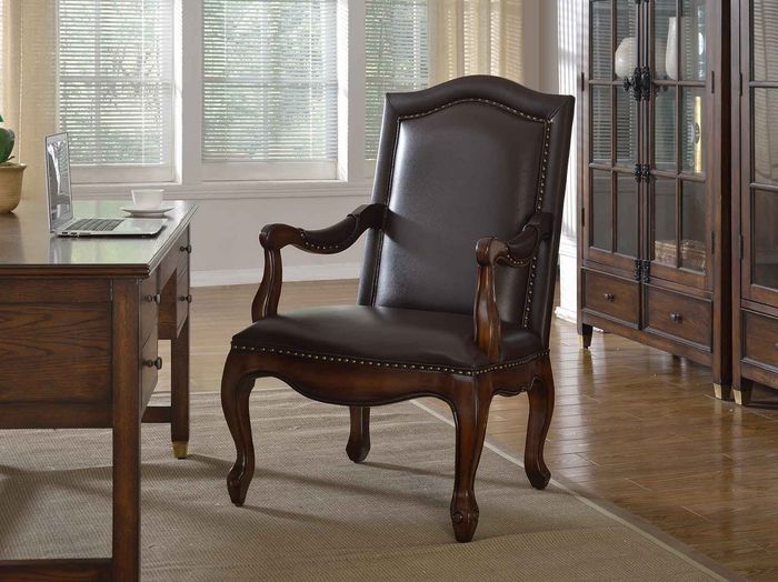 Büro Sessel Luxus Stuhl Bürostuhl Chef Neu Leder Designer Sessel Holz Möbel Neu