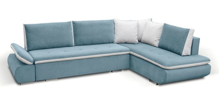 Sofa Schlafsofa Designer Sofa mit Bettfunktion + Bettkasten Ecksofa Couch *NEU*