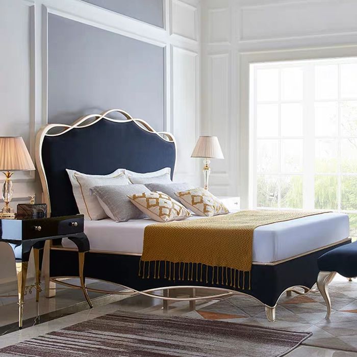 Design Textil Bett Ehe Modernes Hotel Gestell Luxus Schlaf Zimmer Doppel Betten