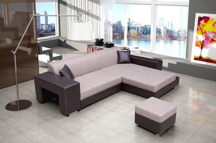 Sofa Schlafsofa Designer Sofa mit Bettfunktion + Bettkasten Ecksofa Couch NEU