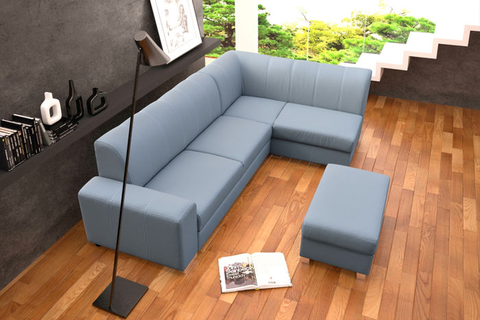 Sofa Schlafsofa Designer Sofa mit Bettfunktion + Bettkasten Ecksofa Couch NEU