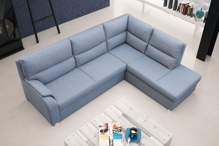Sofa Schlafsofa Designer Sofa mit Bettfunktion + Bettkasten Ecksofa Couch -NEU!