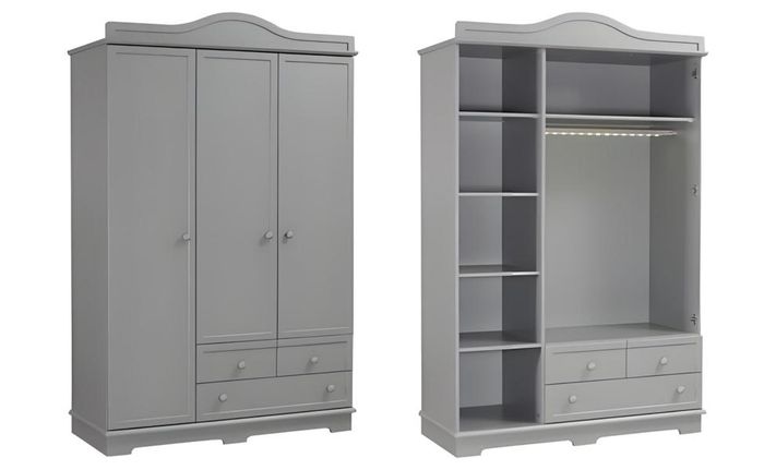 Weißer moderner Holzschrank mit Stauraum für Schlafzimmer und Flur