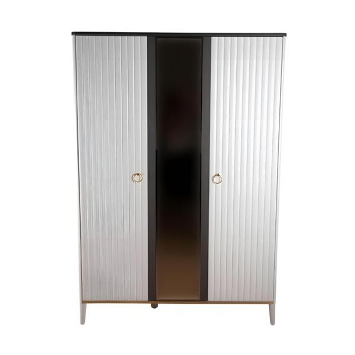 Eleganter weißer Holzschrank modern für Schlafzimmer und Wohnzimmer