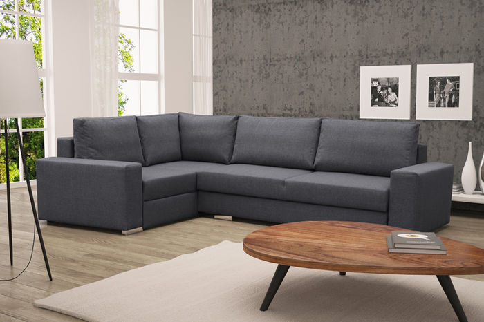 Sofa Schlafsofa Designer Sofa mit Bettfunktion Bettkasten Ecksofa Couch / NEU