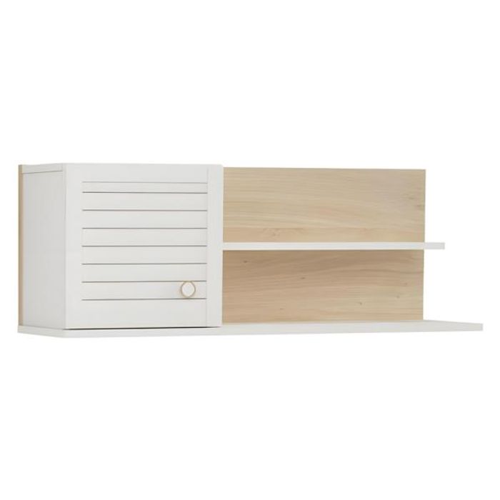 Wandmodul aus Holz in Weiß modern, elegantes Design