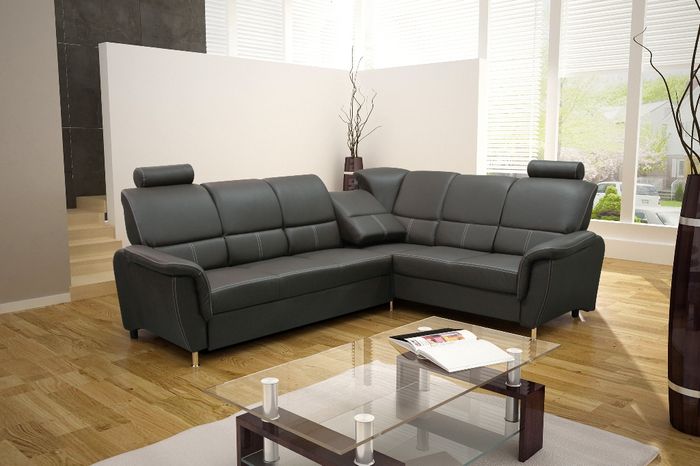 Wohnlandschaft Ecksofa mit Bettkasten Polstersofa Couch Eckcouch Sofa L-Form